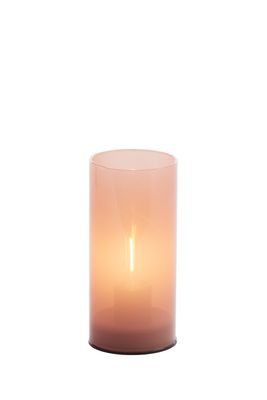 Tafellamp led melkglas donker perzik M