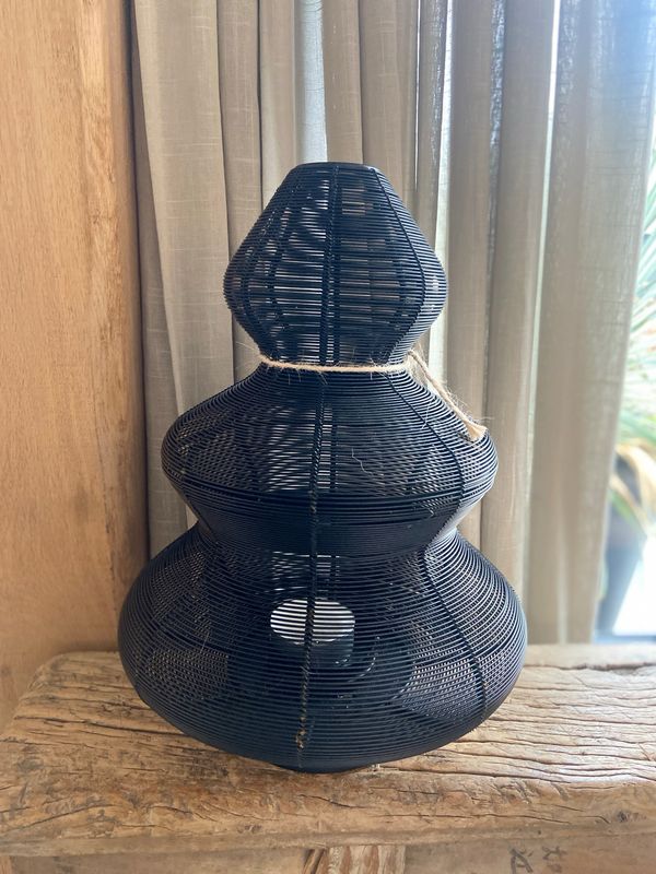 Zwart stalen Waxinehouder kerstboom