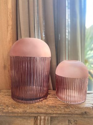Vaas oud roze L