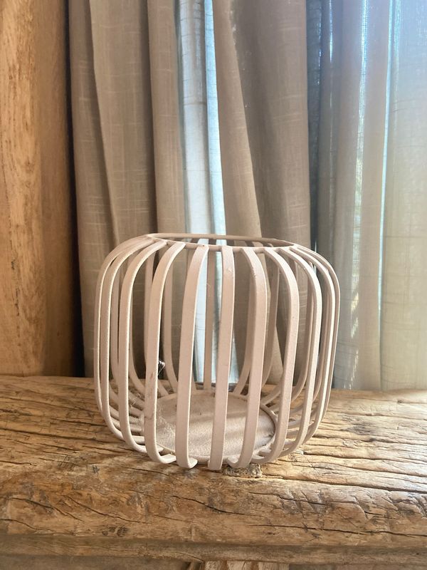 Windlicht zacht taupe