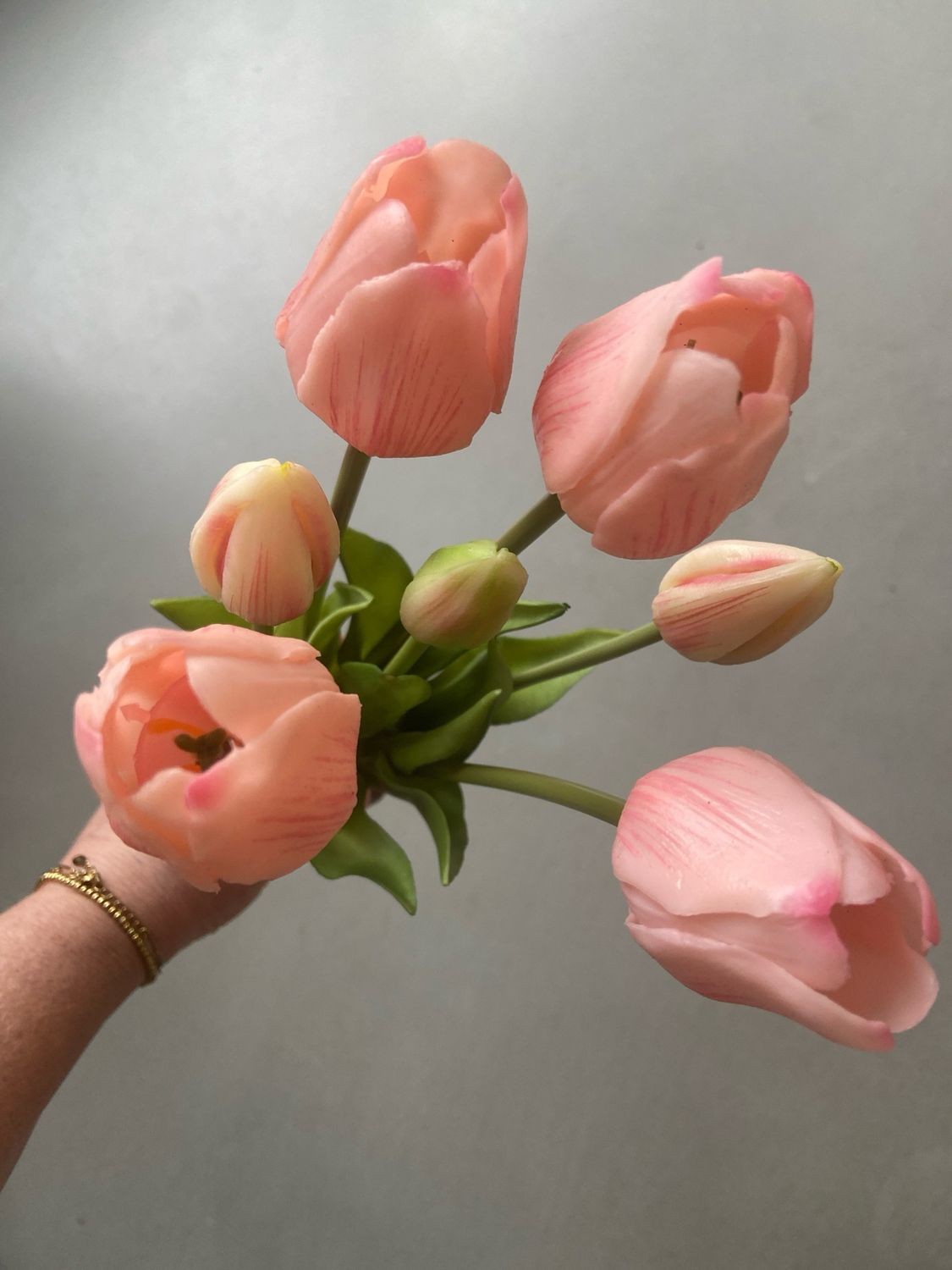 Tulpboeket light pink 47 cm