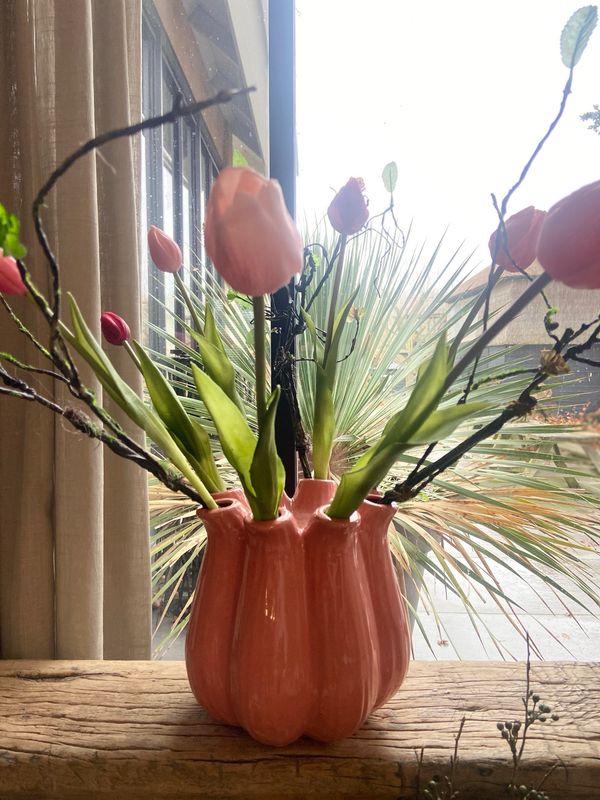 Tulpenvaas roze/peach