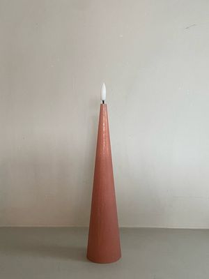 Kegelkaars led roze 25 cm