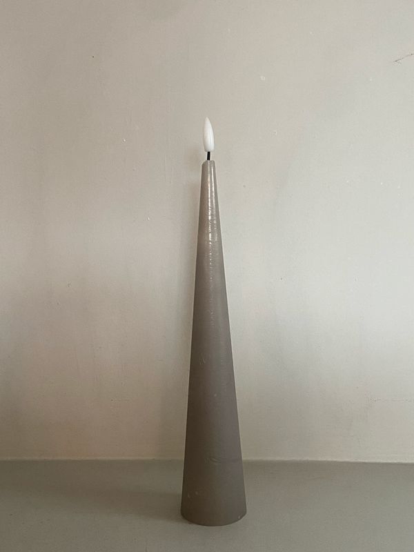 Kegelkaars led grey 29,5 cm