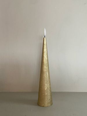 Kegelkaars led goud 29,5 cm