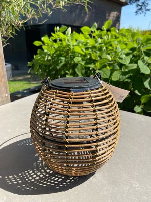 Solar lantaarn bol naturel S