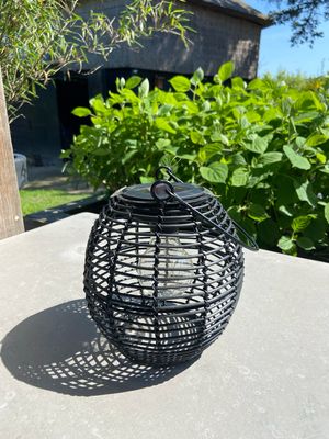 Solar lantaarn bol S zwart