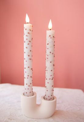 LED Dip Dye kaars Confetti Neutral