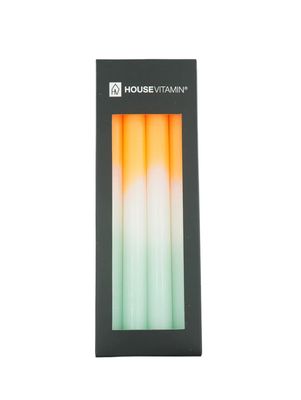 Kaarsen - Dipdye Dinerkaars - Neon Oranje/Wit/Mintgroen - S4