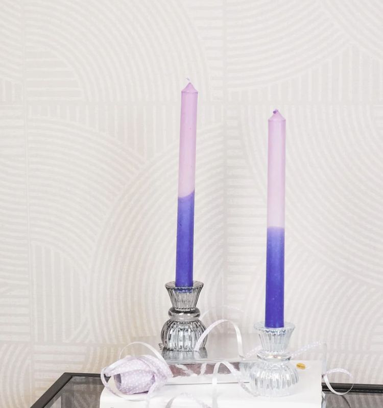 Kandelaar en Waxinelichthouder- Glas- Smokey
