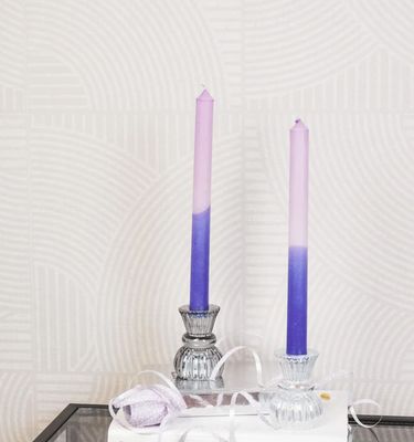 Kandelaar en Waxinelichthouder- Glas- Smokey