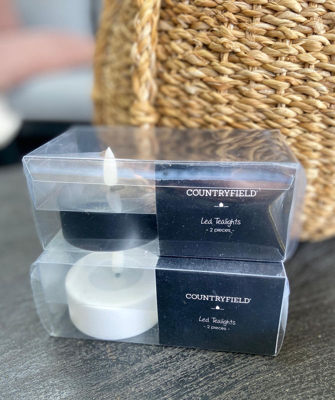 Countryfield led tealights zwart S2 outdoor