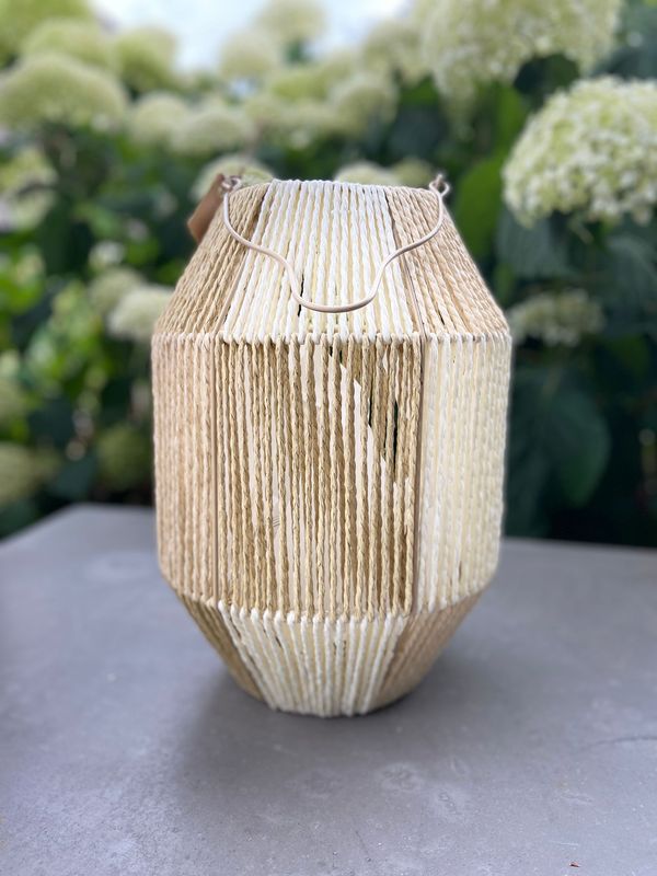 Windlicht crème | naturel L