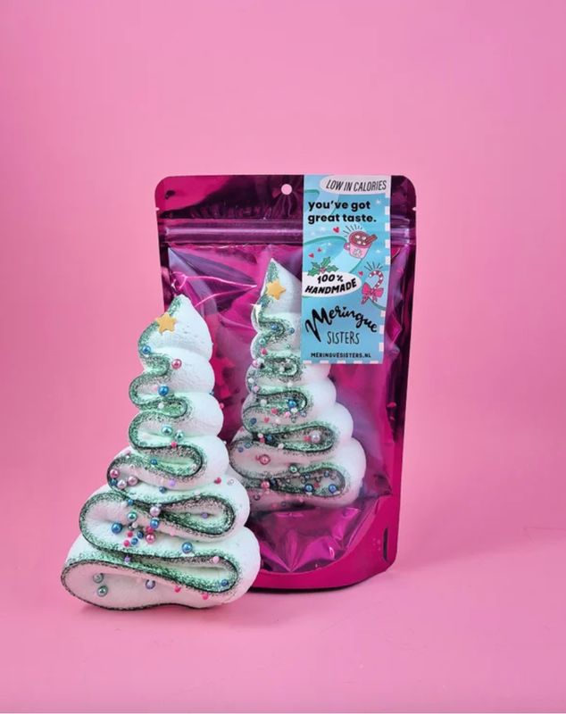 Meringue kerstboom karamel