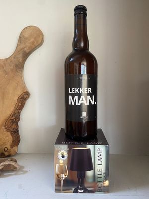 Giftset led lamp zwart - bier