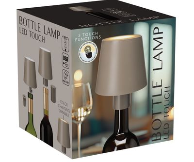 Led fles lamp taupe