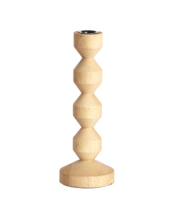 Naturel houten kandelaar - mat hout (12x18)