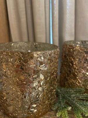 Gouden mozaïek windlicht