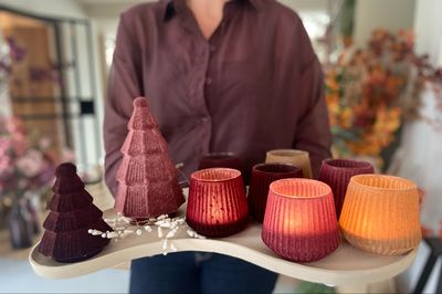 Velvet windlicht blush