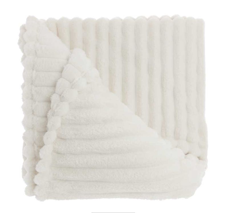 Plaid 150 x 200 dove white