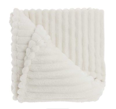 Plaid 150 x 200 dove white