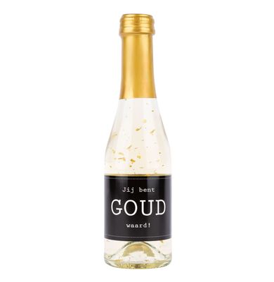 Flesje secco bladgoud- jij bent goud waard