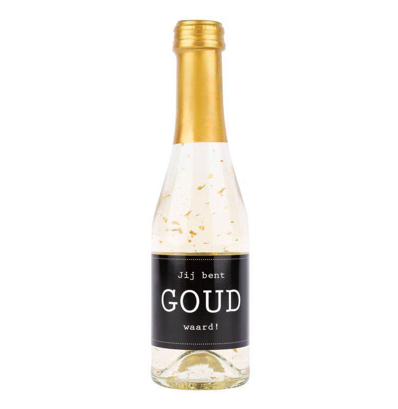 Flesje secco bladgoud- jij bent goud waard