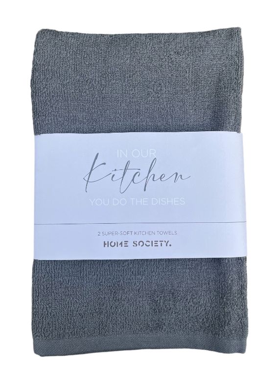 Home Society keukendoekenset / 2 grey