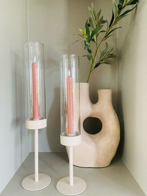 Naturel kandelaar op voet XL