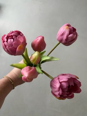 Real touch pioentulpen mauve 40 cm