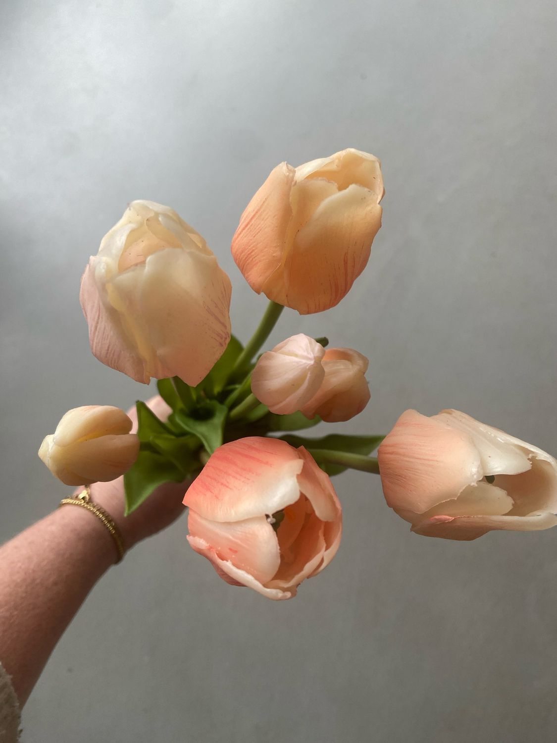 Tulpboeket orange/peach 31 cm