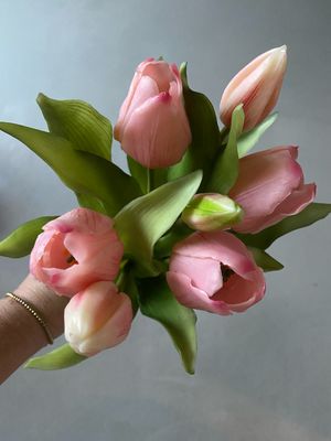 Tulpboeket licht roze 31 cm