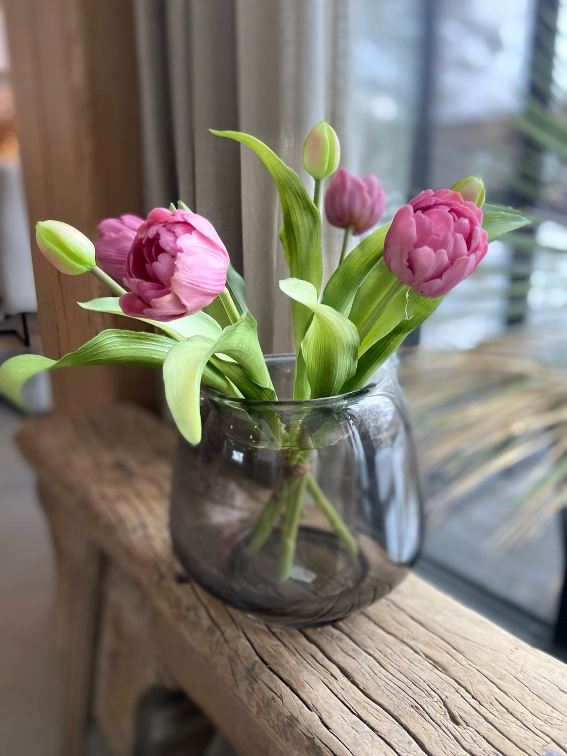 Tulpenvaas lichtgrijs