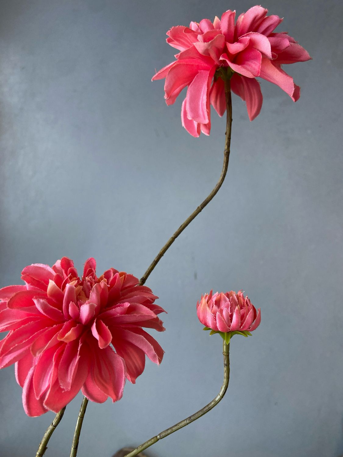 Zijden dahliatak 83 cm - Fuchsia