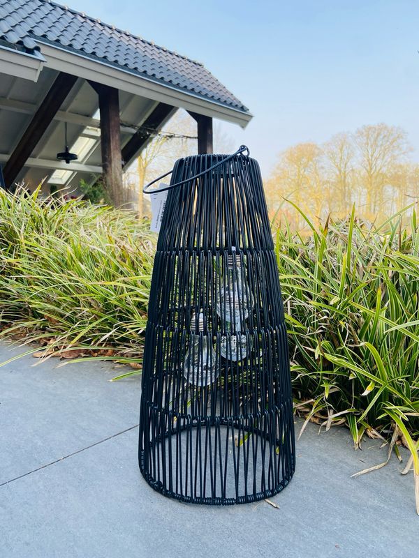 Solar zwart cone 3 lamp