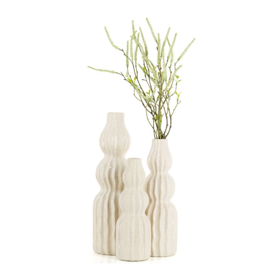 Aardewerk vaas Orby S beige
