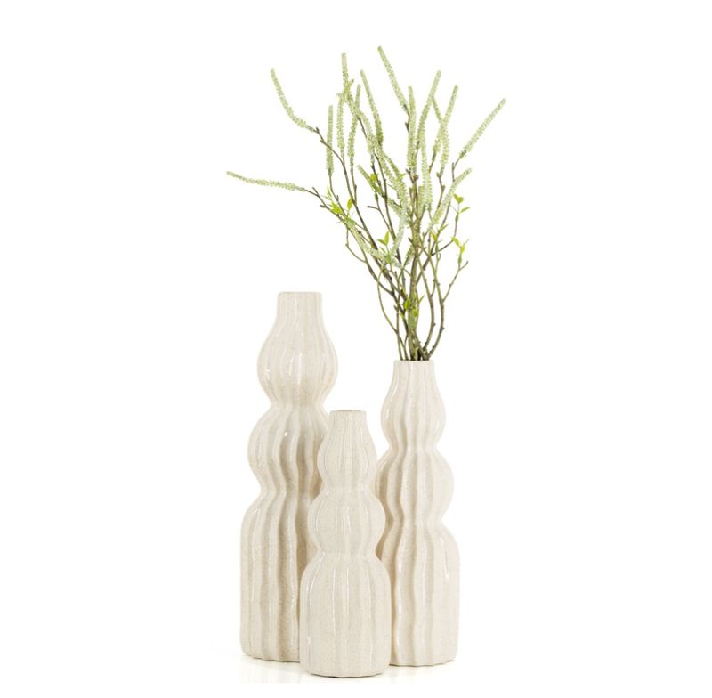Aardewerk vaas Orby S beige