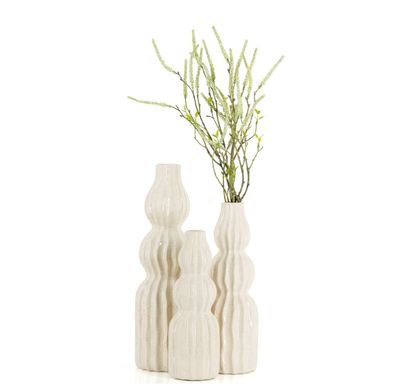 Aardewerk vaas Orby S beige