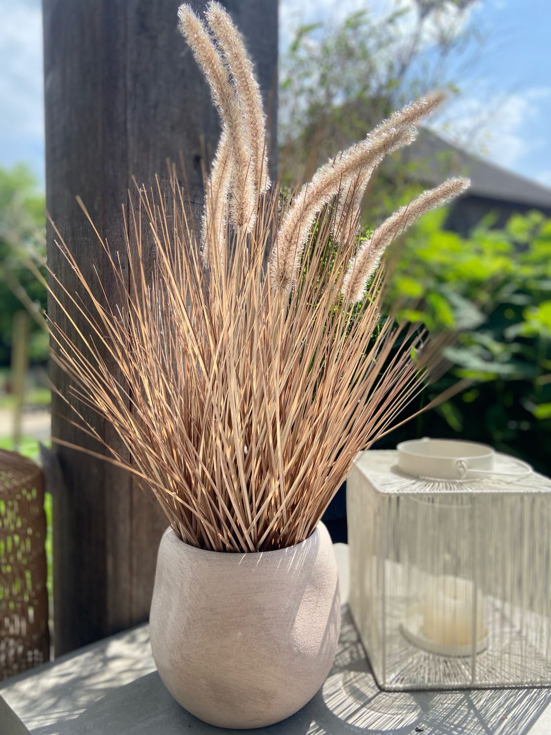 Kunstplant siergras beige 70 cm