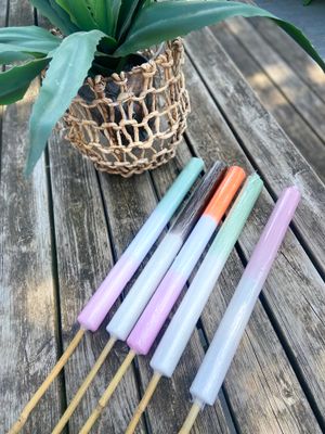 Tuinfakkel multicolour roze /oranje