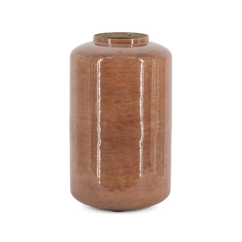 Metalen vaas glossy amber S