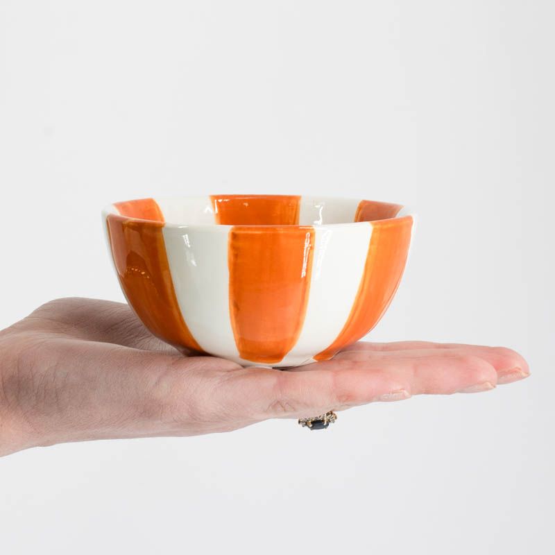 Kaarsenstandaard oranje stripe