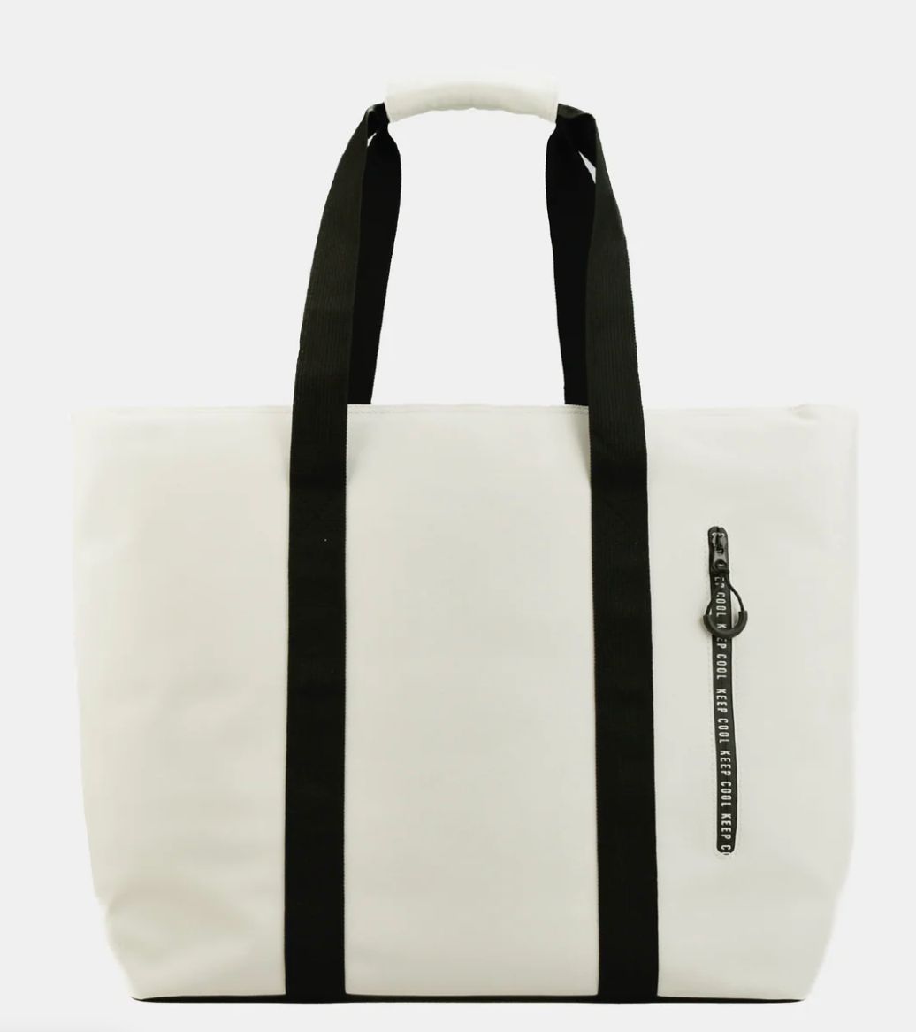 Cooler Strandtas met koelvak off white