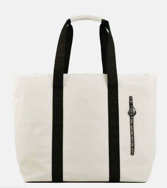 Cooler Strandtas met koelvak off white