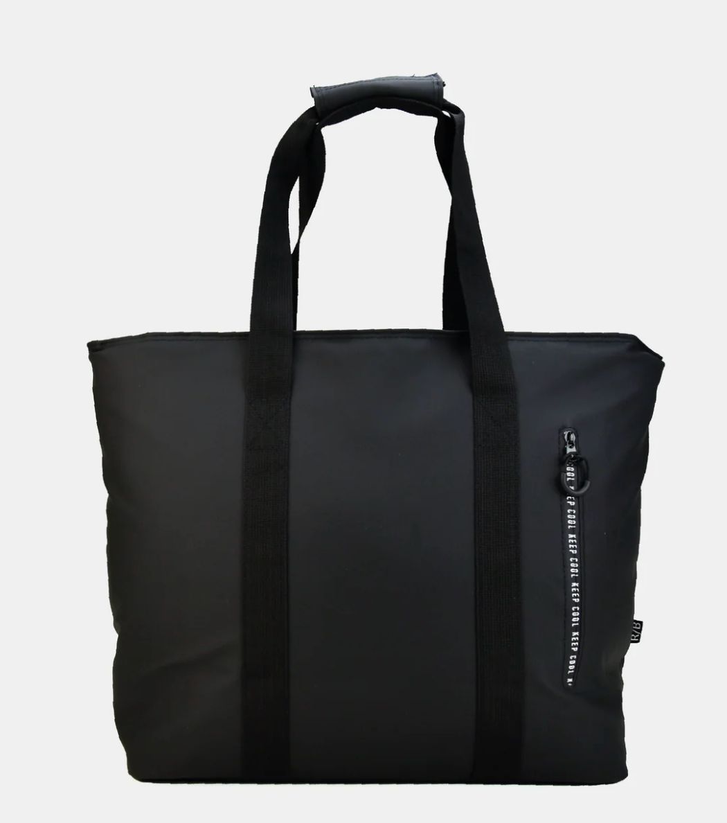 Cooler Strandtas met koelvak zwart