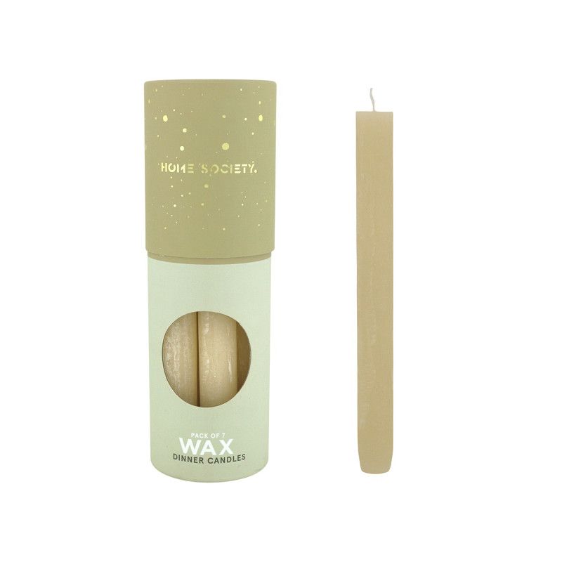 Wax dinerkaarsen set 7 off white