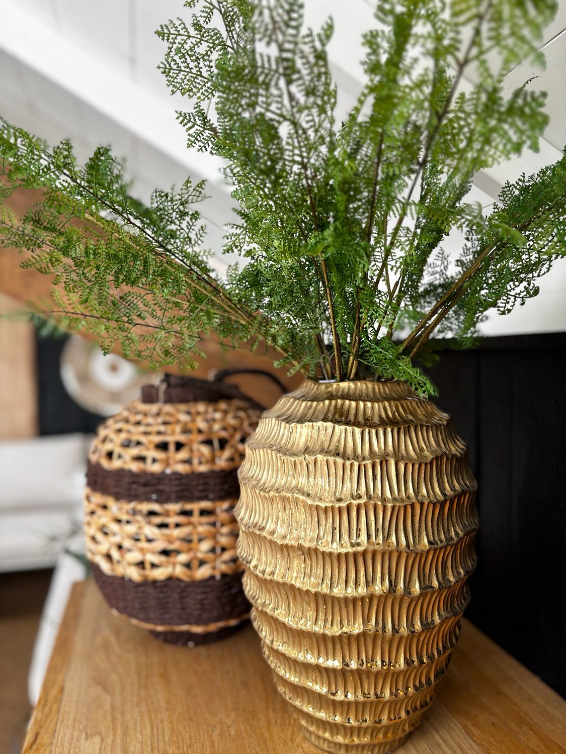 Mat gouden vaas 39 cm