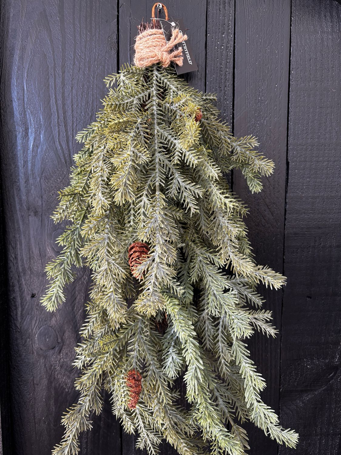 Groene kerst toef dennenappel