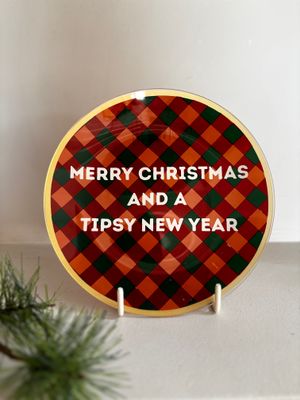 Kerstbordje - Merry christmas, tipsy new year