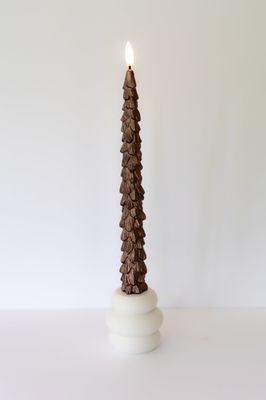 Led kerstboomkaars brons